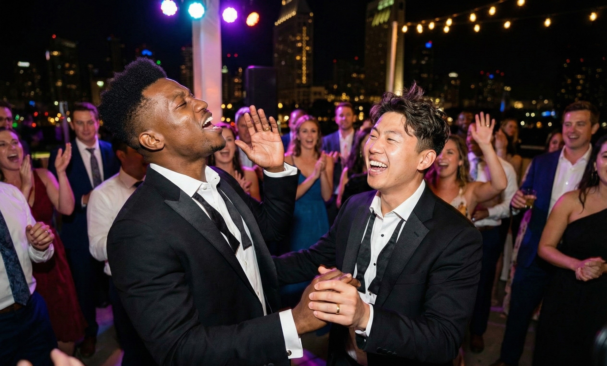 Marcus and Tyler on the dance floor